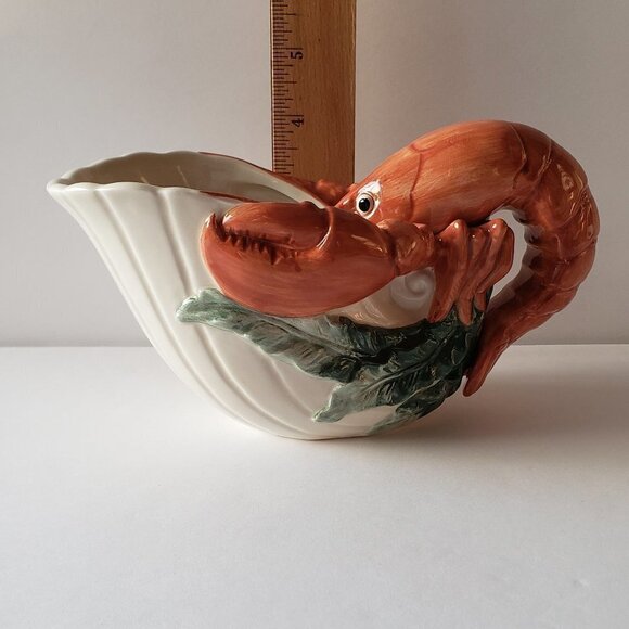 Fritz & Floyd Classics Fish Market Lobster Gravy Boat Fish Market Pattern - Picture 3 of 7